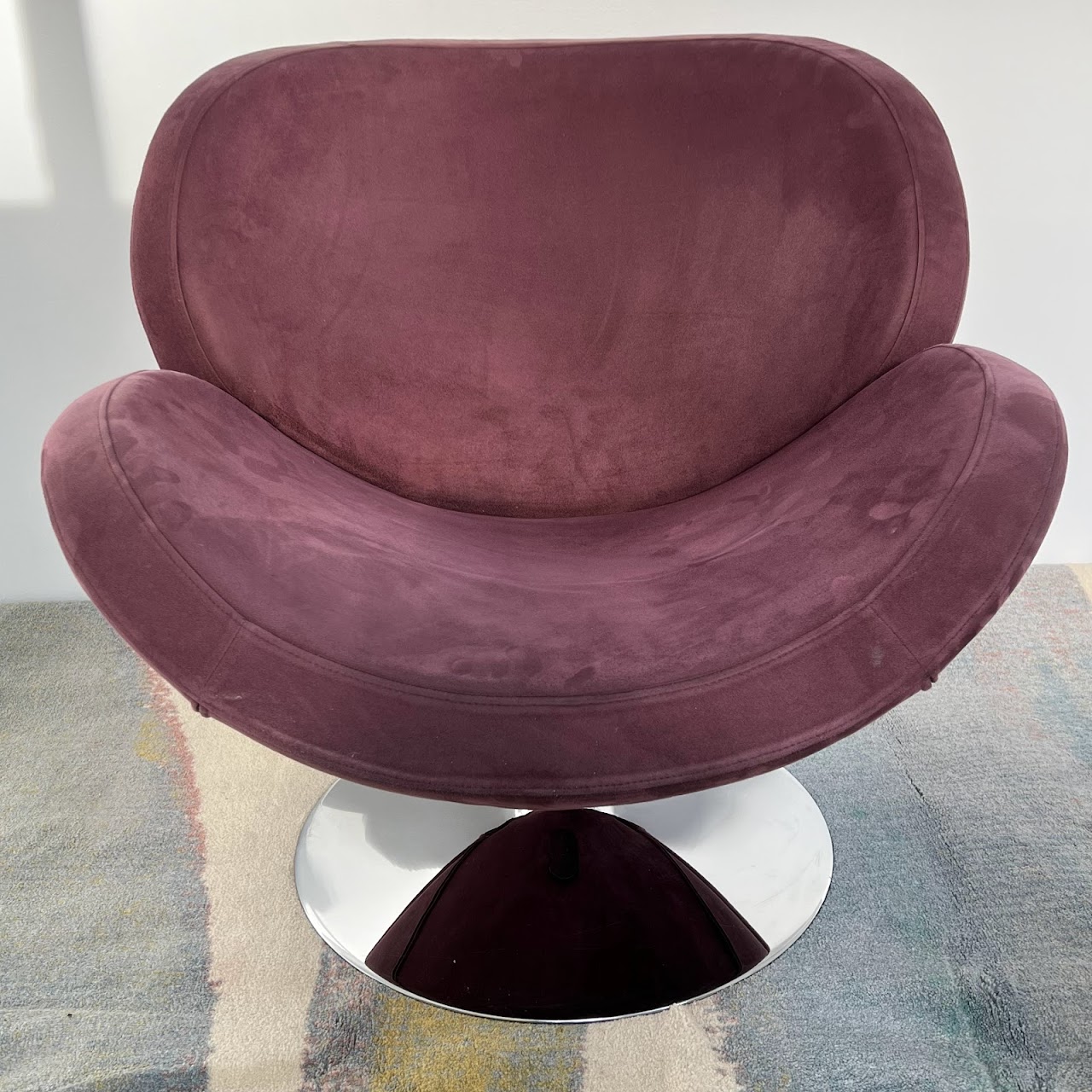 Contemporary Swivel Chair and Ottoman