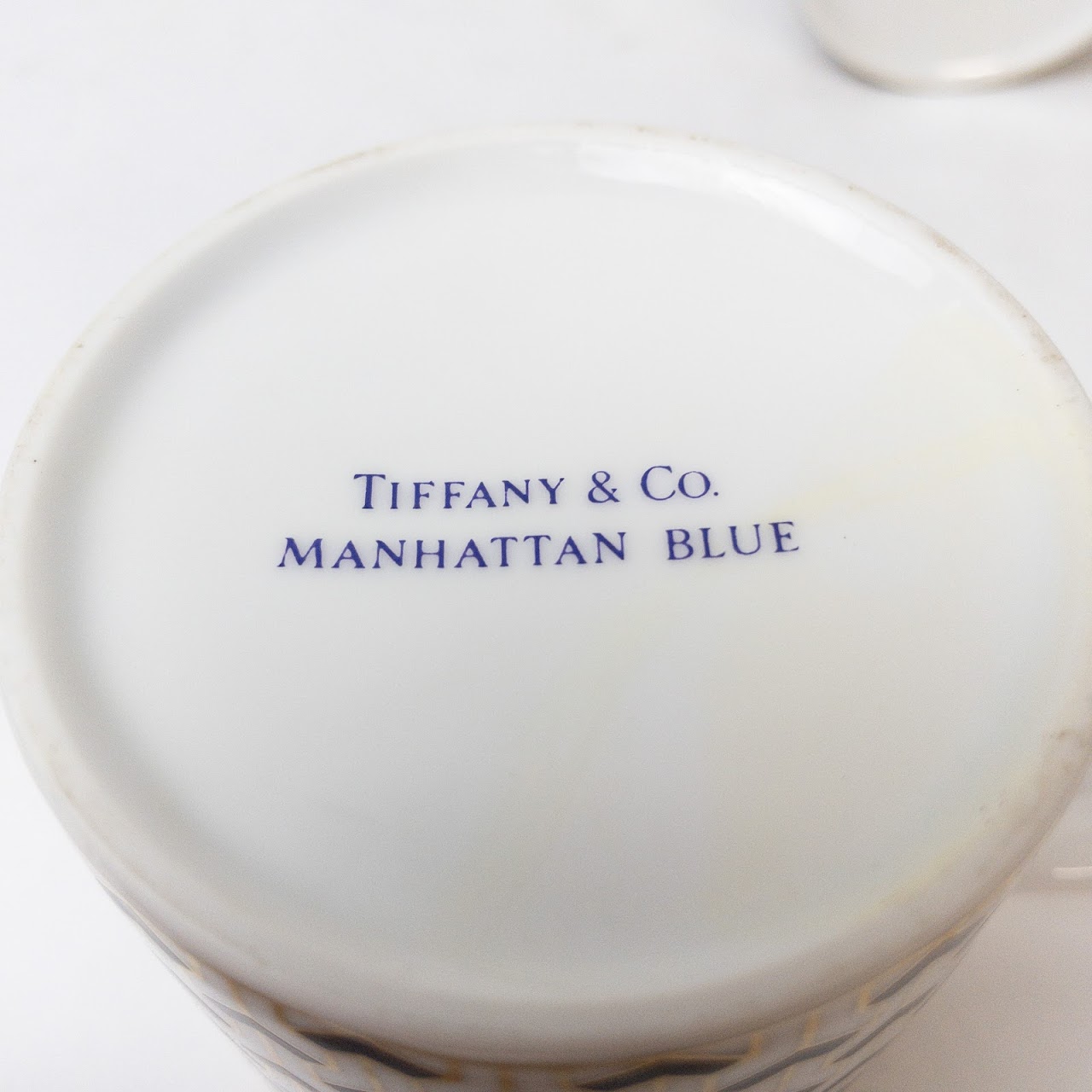 Tiffany & Co. Manhattan Blue Mug Pair