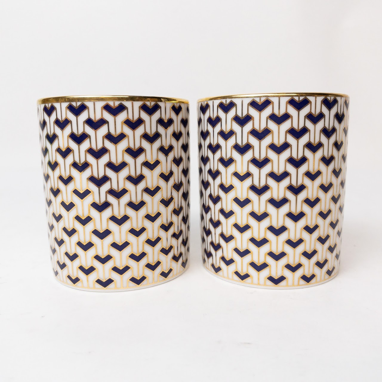 Tiffany & Co. Manhattan Blue Mug Pair