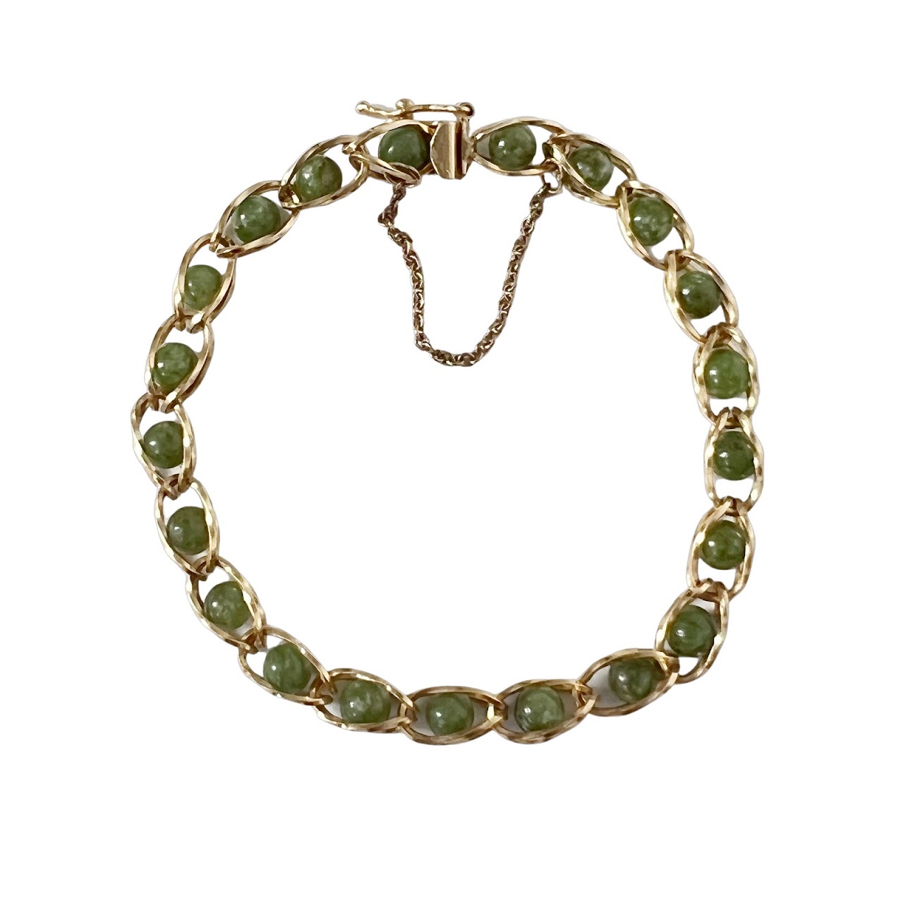 14K Gold & Jade Bracelet