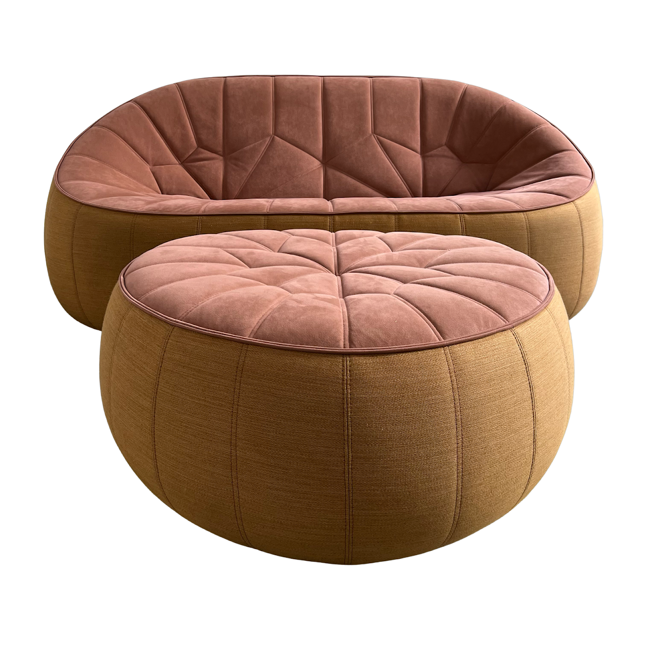 Ligne Roset 'Ottoman' Sofa and Cocktail Ottoman