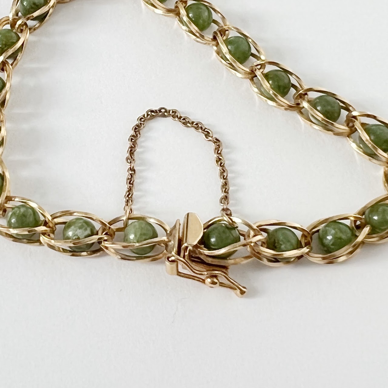 14K Gold & Jade Bracelet