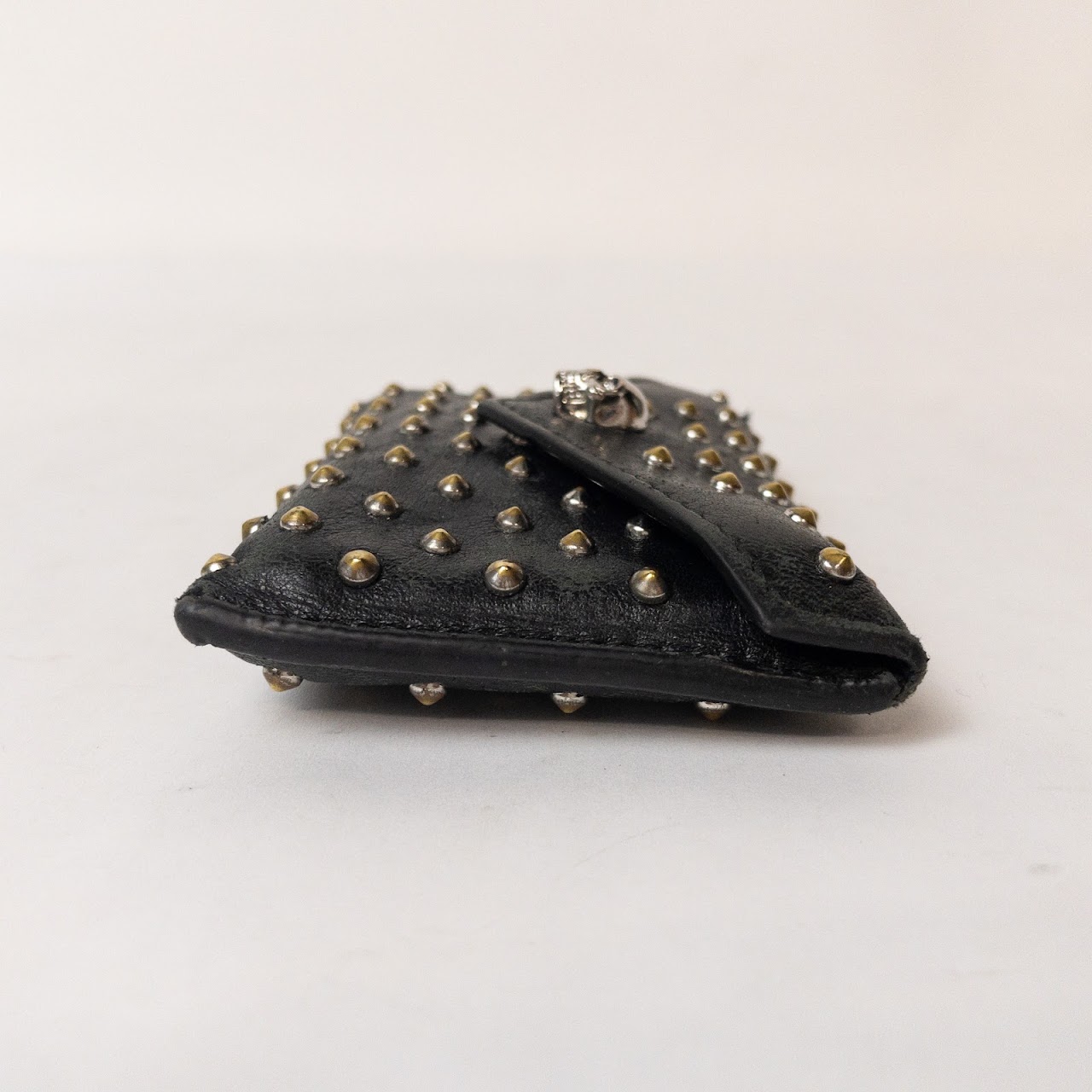 Alexander McQueen Leather Studded Card Holder