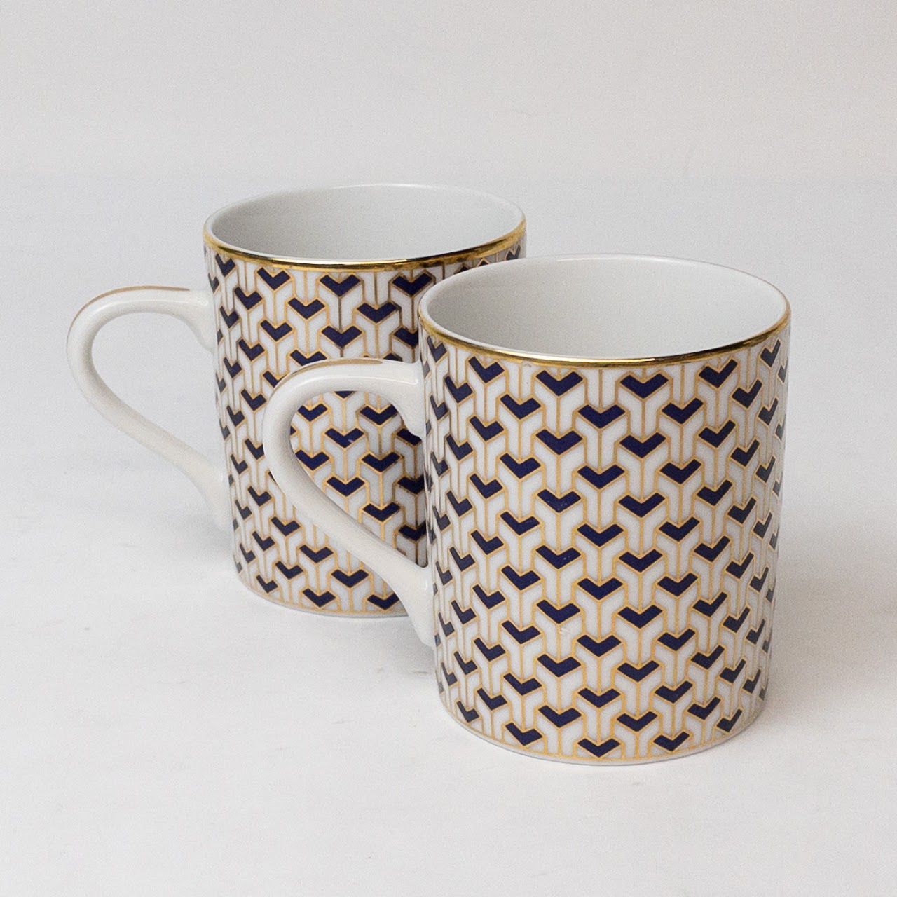 Tiffany & Co. Manhattan Blue Mug Pair