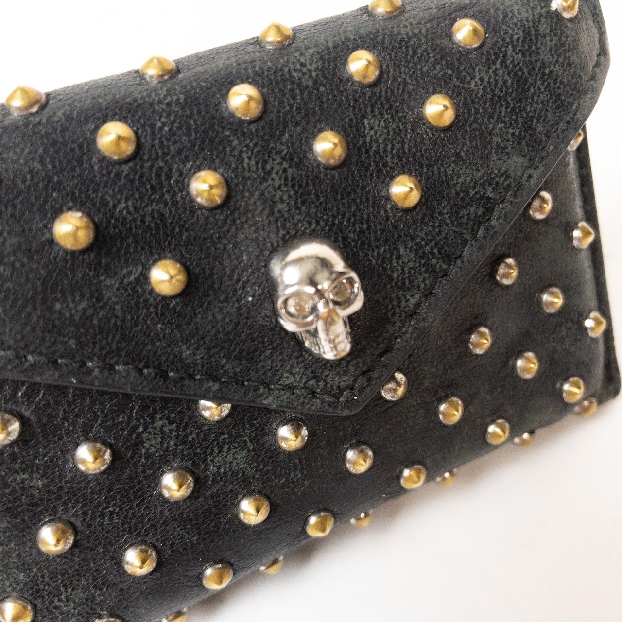 Alexander McQueen Leather Studded Card Holder