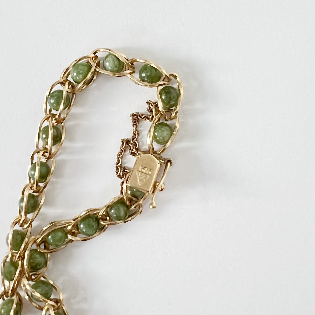 14K Gold & Jade Bracelet