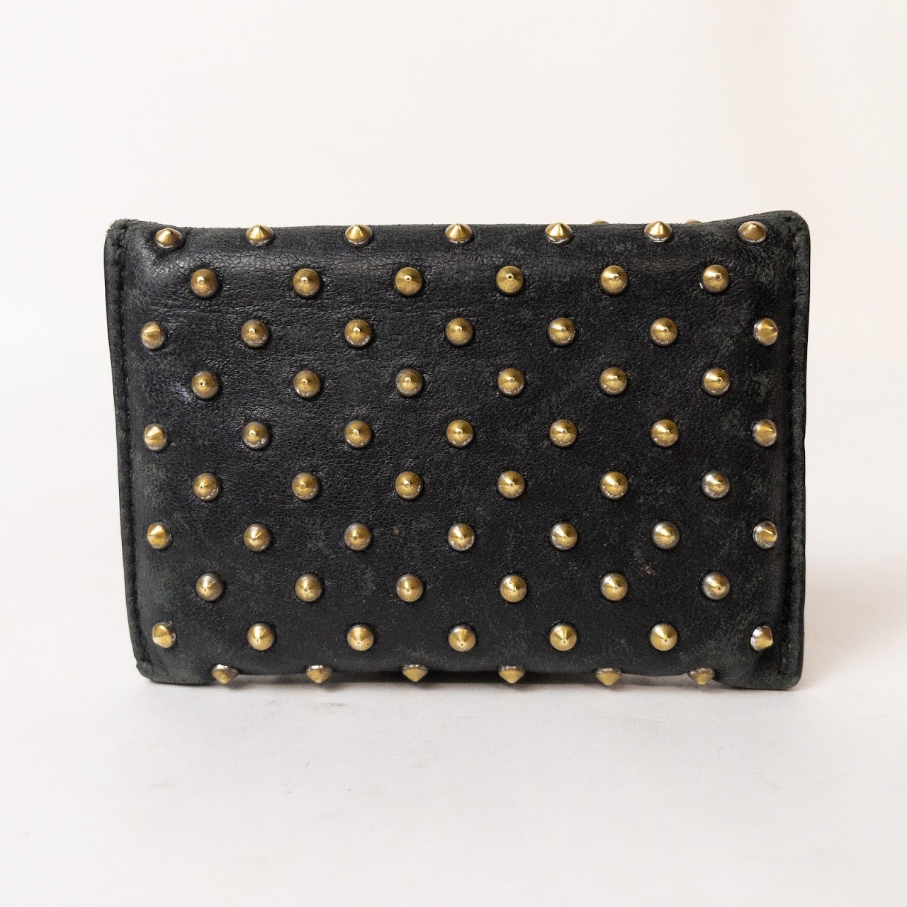 Alexander McQueen Leather Studded Card Holder