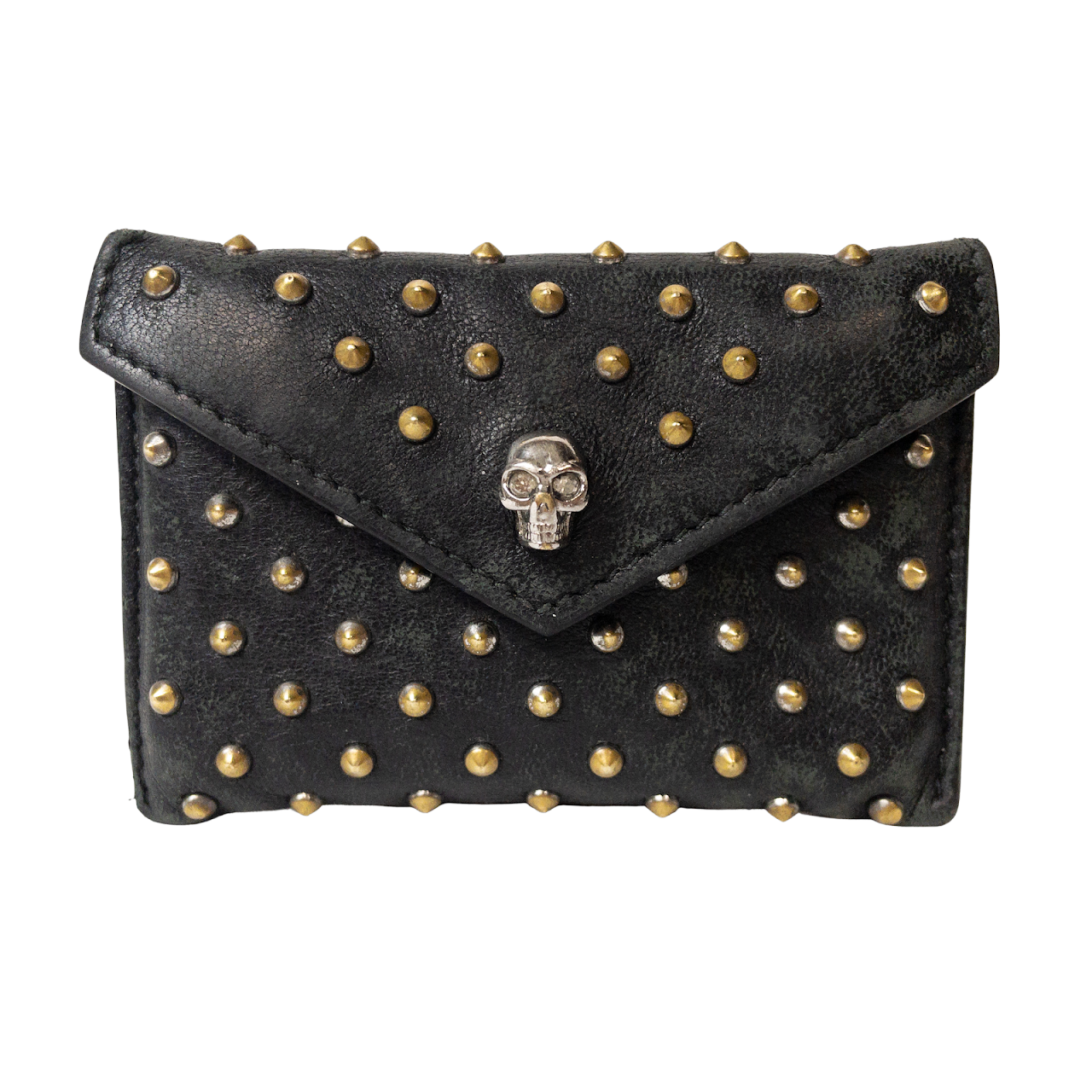 Alexander McQueen Leather Studded Card Holder