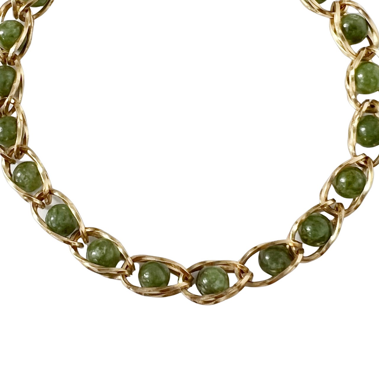 14K Gold & Jade Bracelet