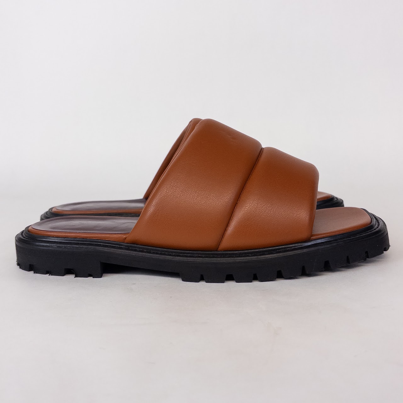 Staud Astro Padded Vegan Leather Slides