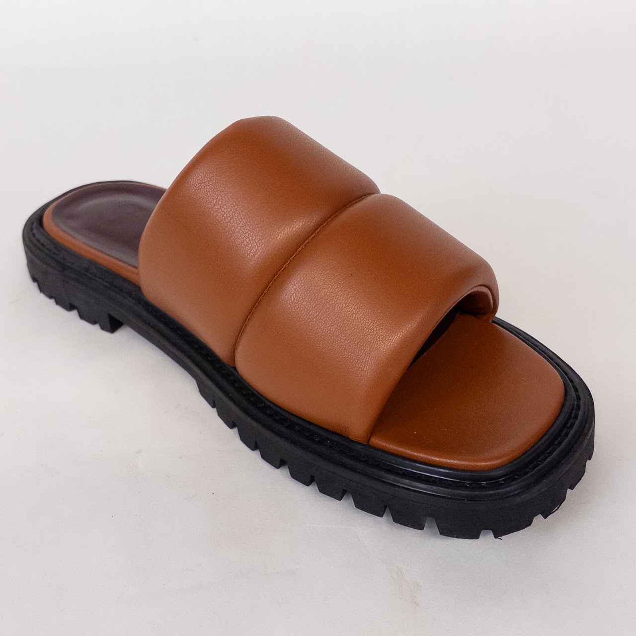 Staud Astro Padded Vegan Leather Slides