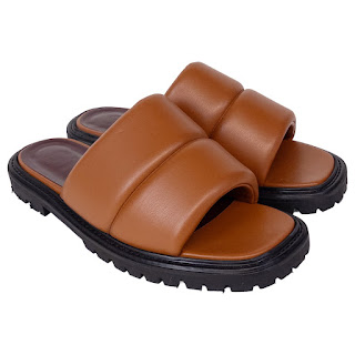 Staud Astro Padded Vegan Leather Slides