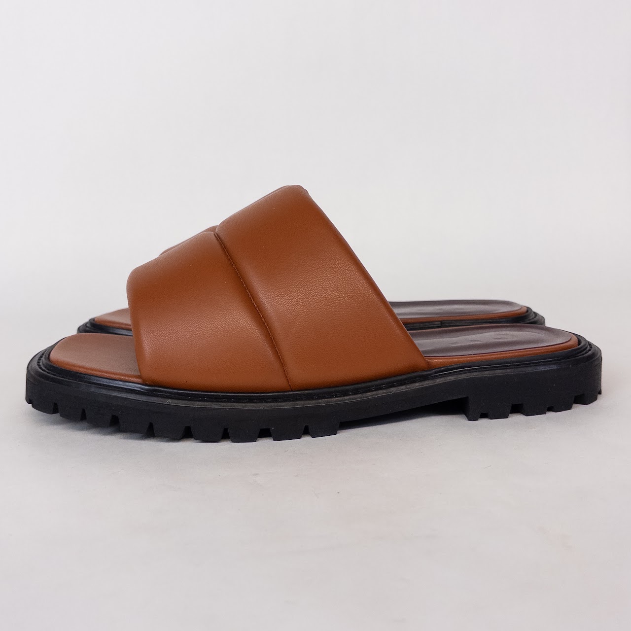 Staud Astro Padded Vegan Leather Slides