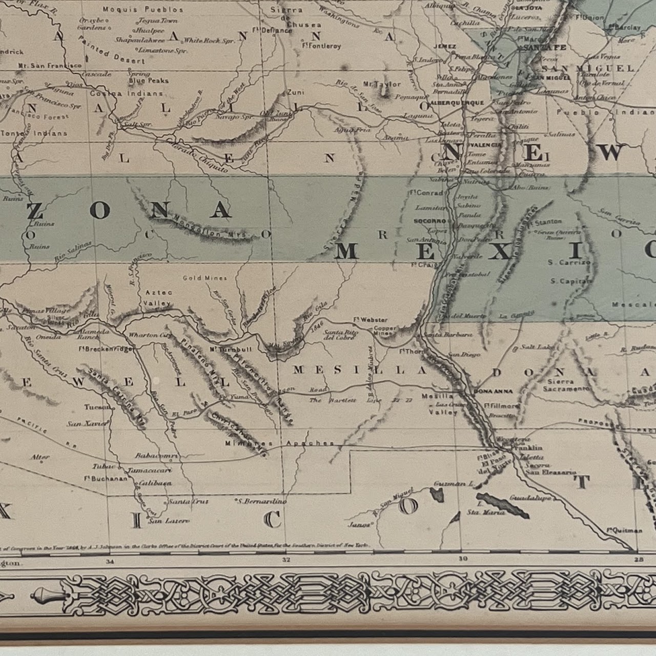 Civil War Era 'Johnson's California, with Utah, Nevada, Colorado...' Map, Circa 1866