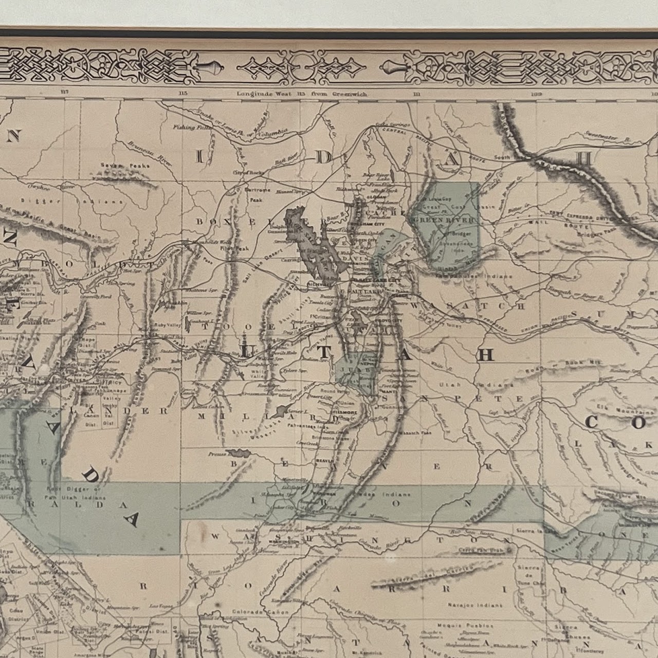 Civil War Era 'Johnson's California, with Utah, Nevada, Colorado...' Map, Circa 1866