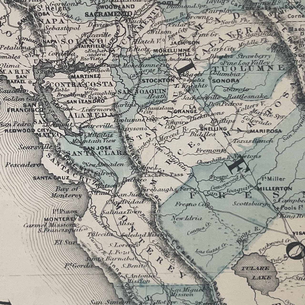 Civil War Era 'Johnson's California, with Utah, Nevada, Colorado...' Map, Circa 1866