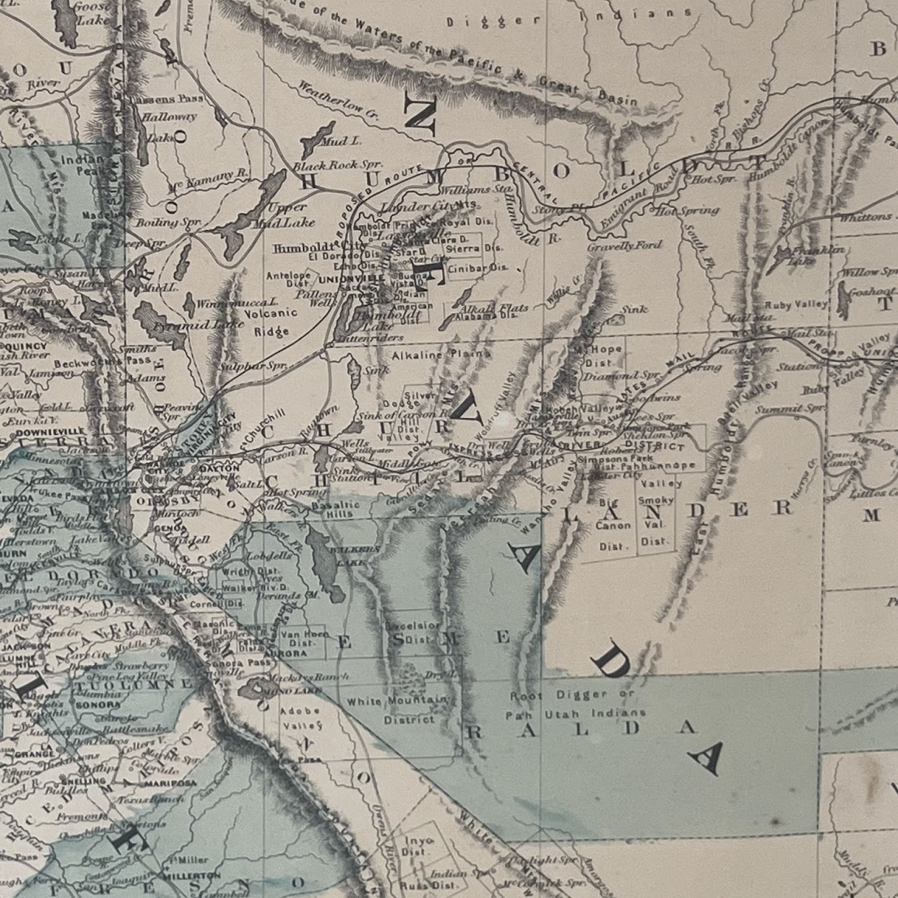 Civil War Era 'Johnson's California, with Utah, Nevada, Colorado...' Map, Circa 1866