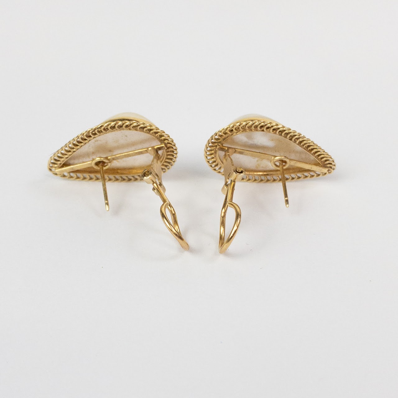 14K Gold Teardrop 'Pearl' Earrings