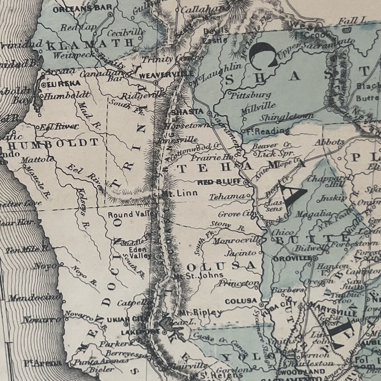 Civil War Era 'Johnson's California, with Utah, Nevada, Colorado...' Map, Circa 1866