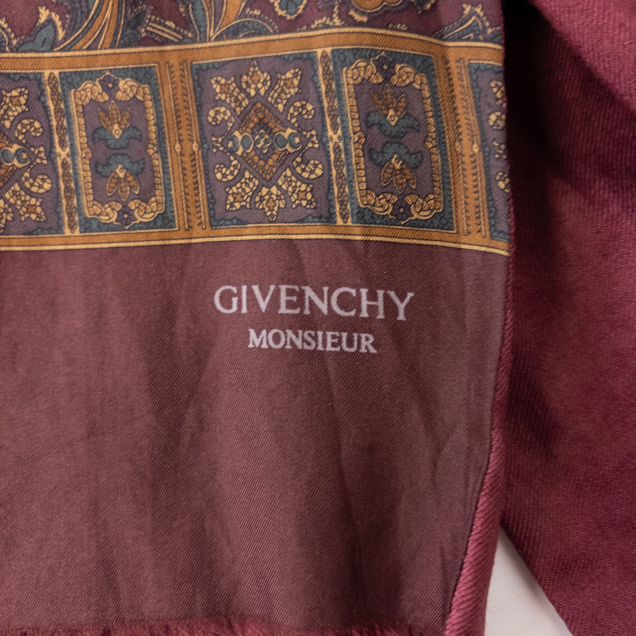 Givenchy Monsieur Lined Silk Scarf