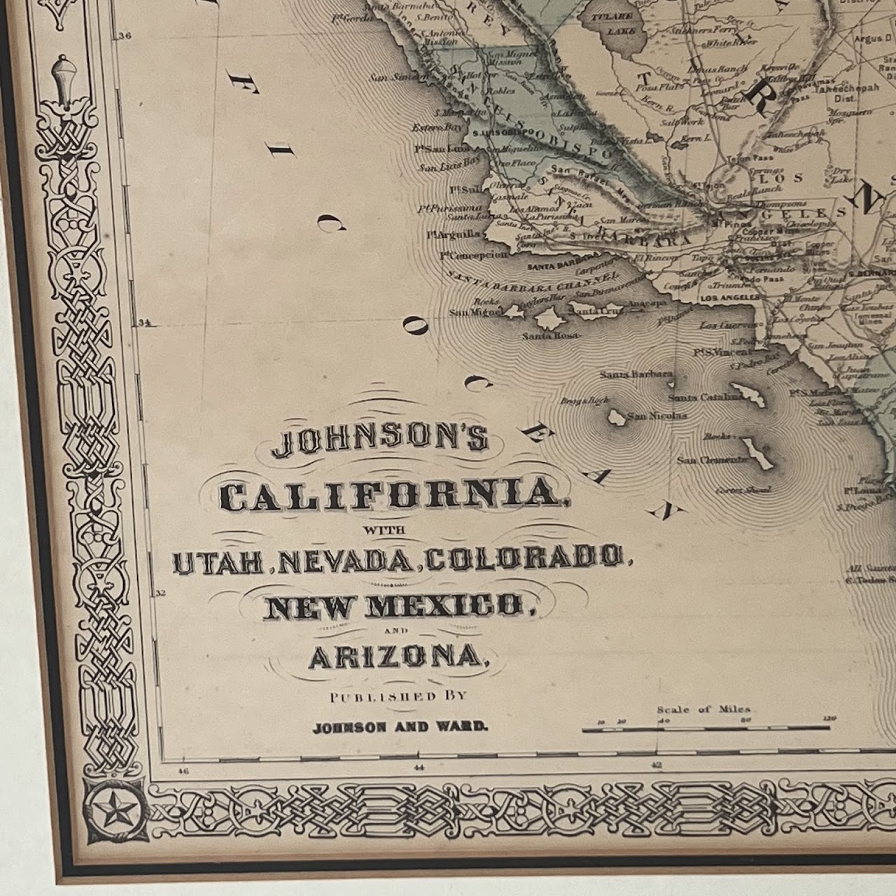 Civil War Era 'Johnson's California, with Utah, Nevada, Colorado...' Map, Circa 1866