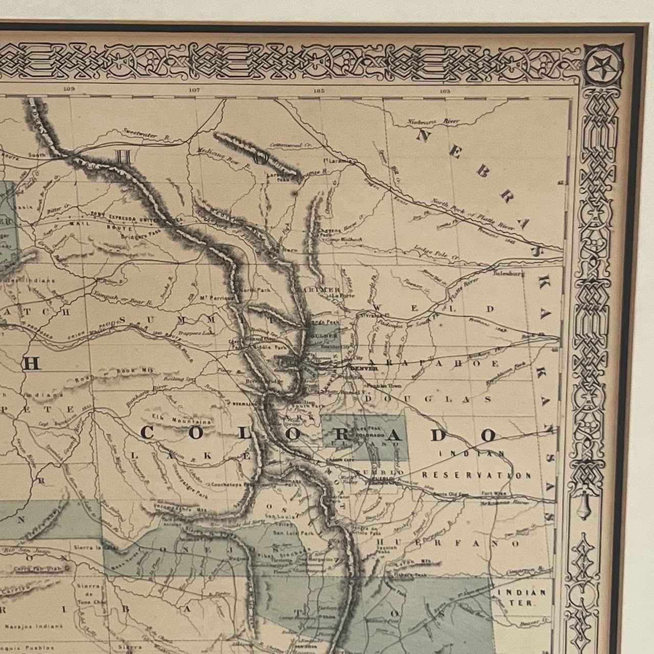 Civil War Era 'Johnson's California, with Utah, Nevada, Colorado...' Map, Circa 1866