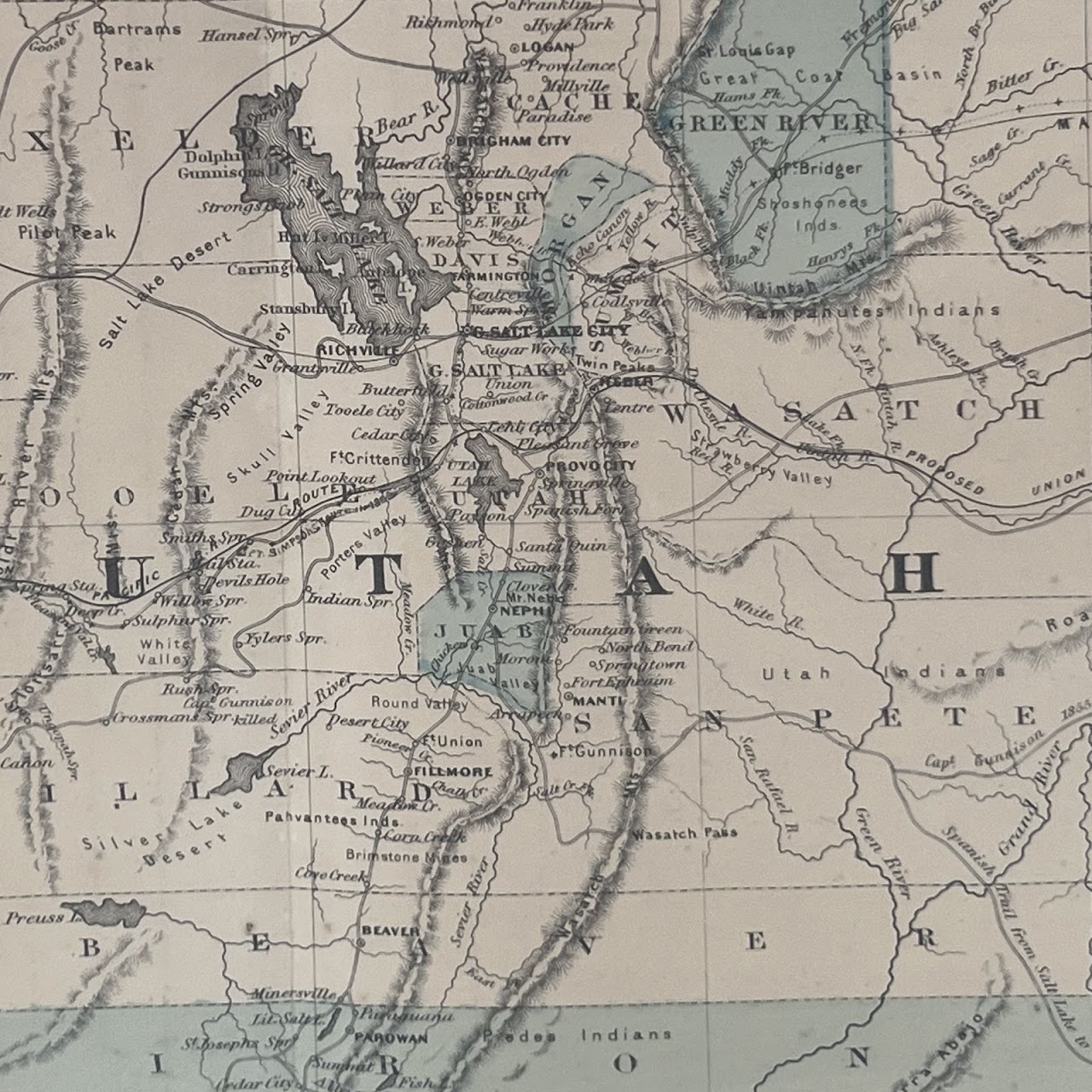 Civil War Era 'Johnson's California, with Utah, Nevada, Colorado...' Map, Circa 1866