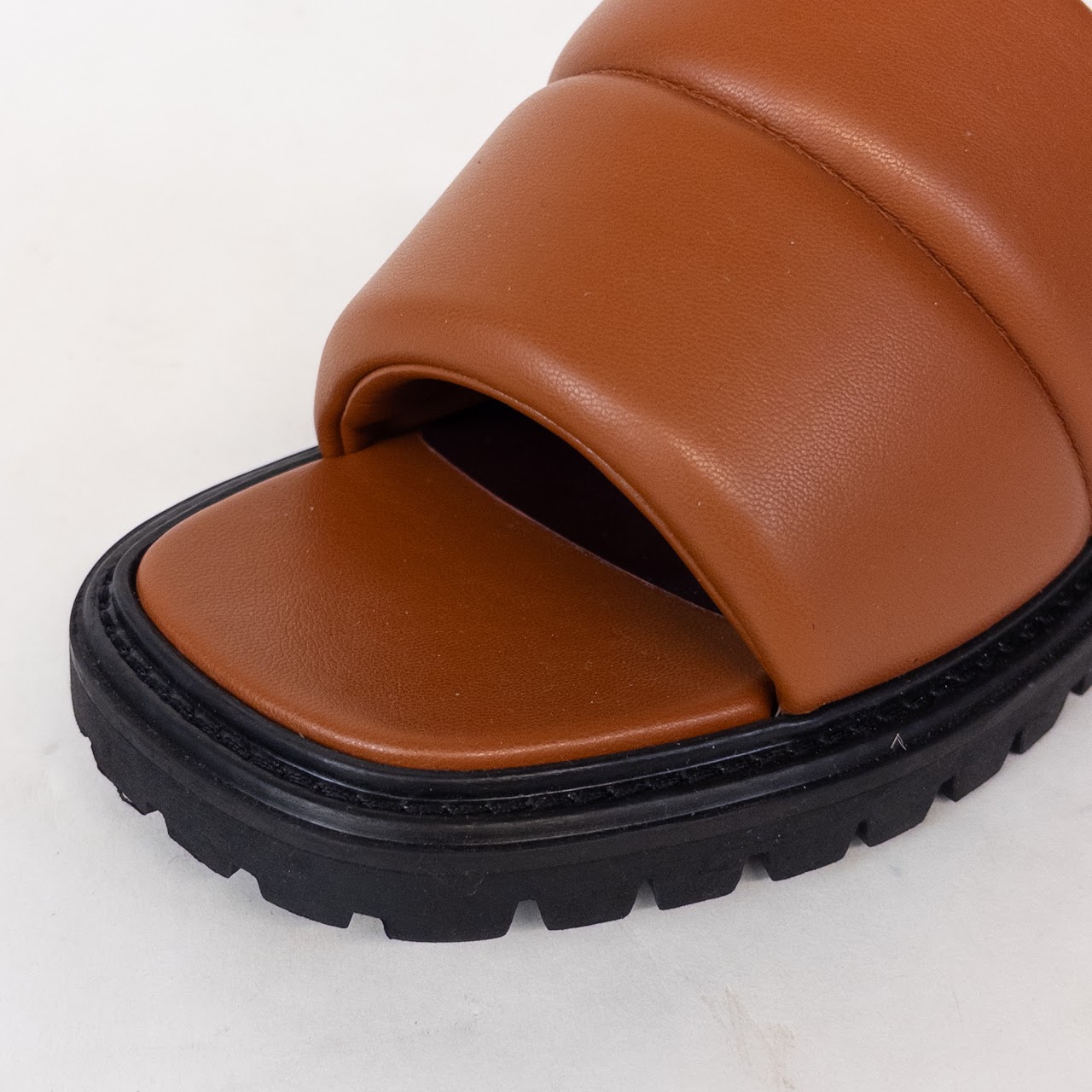 Staud Astro Padded Vegan Leather Slides