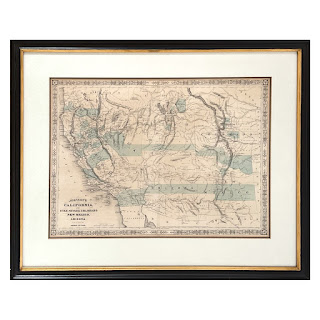 Civil War Era 'Johnson's California, with Utah, Nevada, Colorado...' Map, Circa 1866