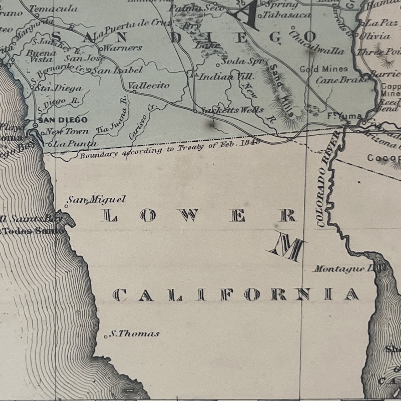 Civil War Era 'Johnson's California, with Utah, Nevada, Colorado...' Map, Circa 1866