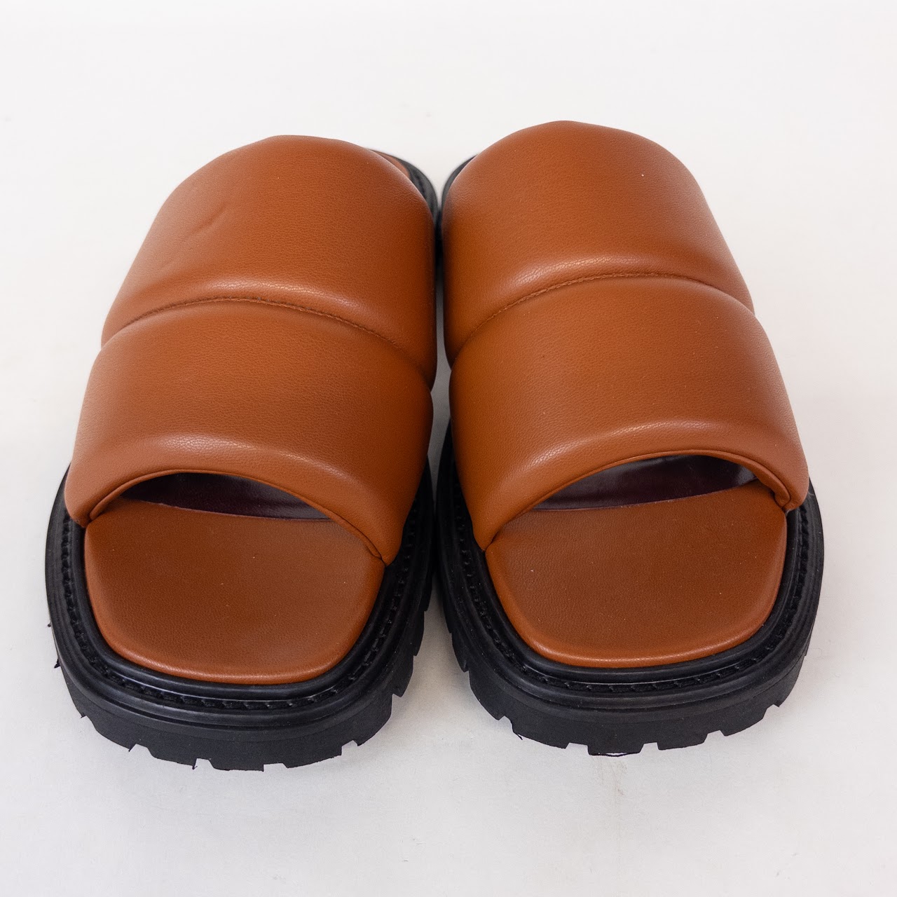 Staud Astro Padded Vegan Leather Slides