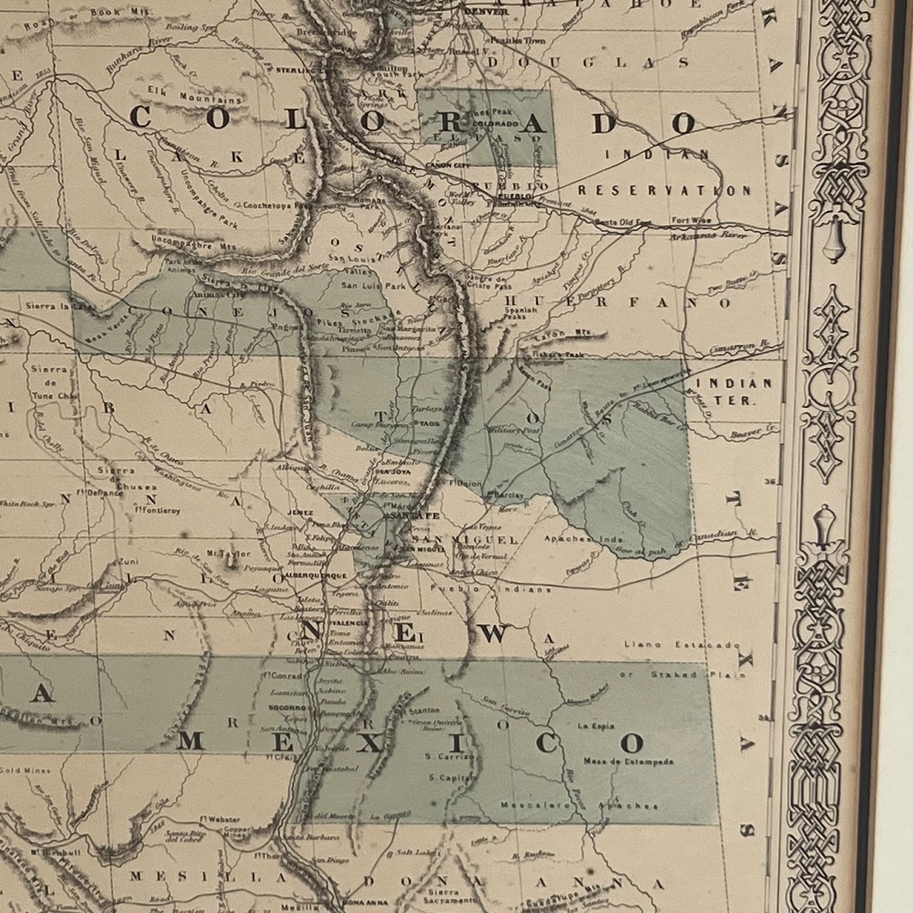 Civil War Era 'Johnson's California, with Utah, Nevada, Colorado...' Map, Circa 1866