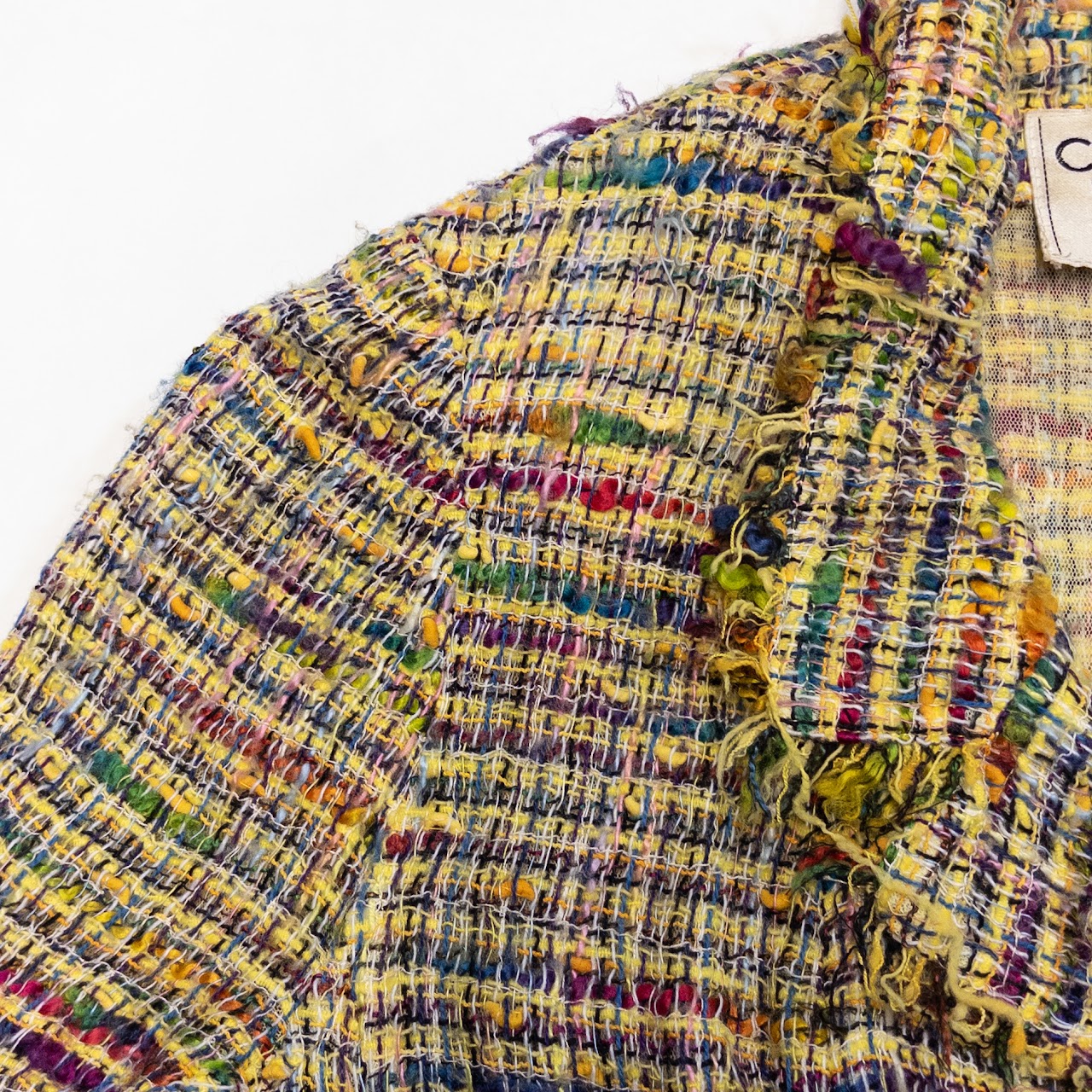 Chanel Boutique  Vintage Rainbow Fringe Jacket