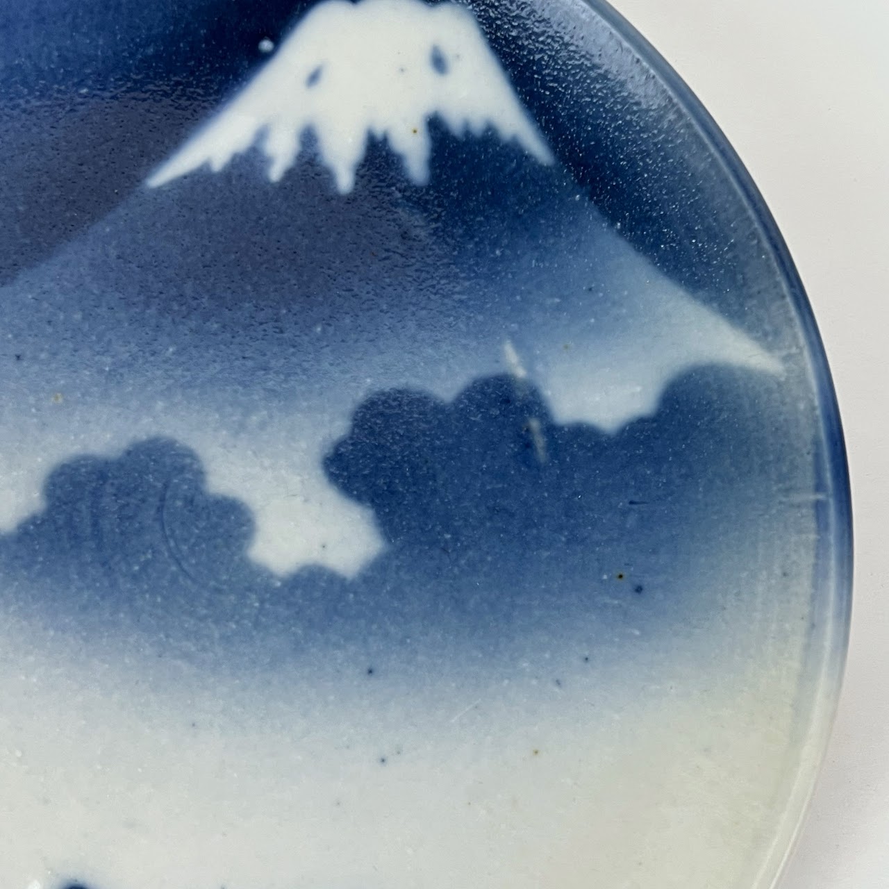 Japanese Vintage Mount Fuji Stoneware Charger