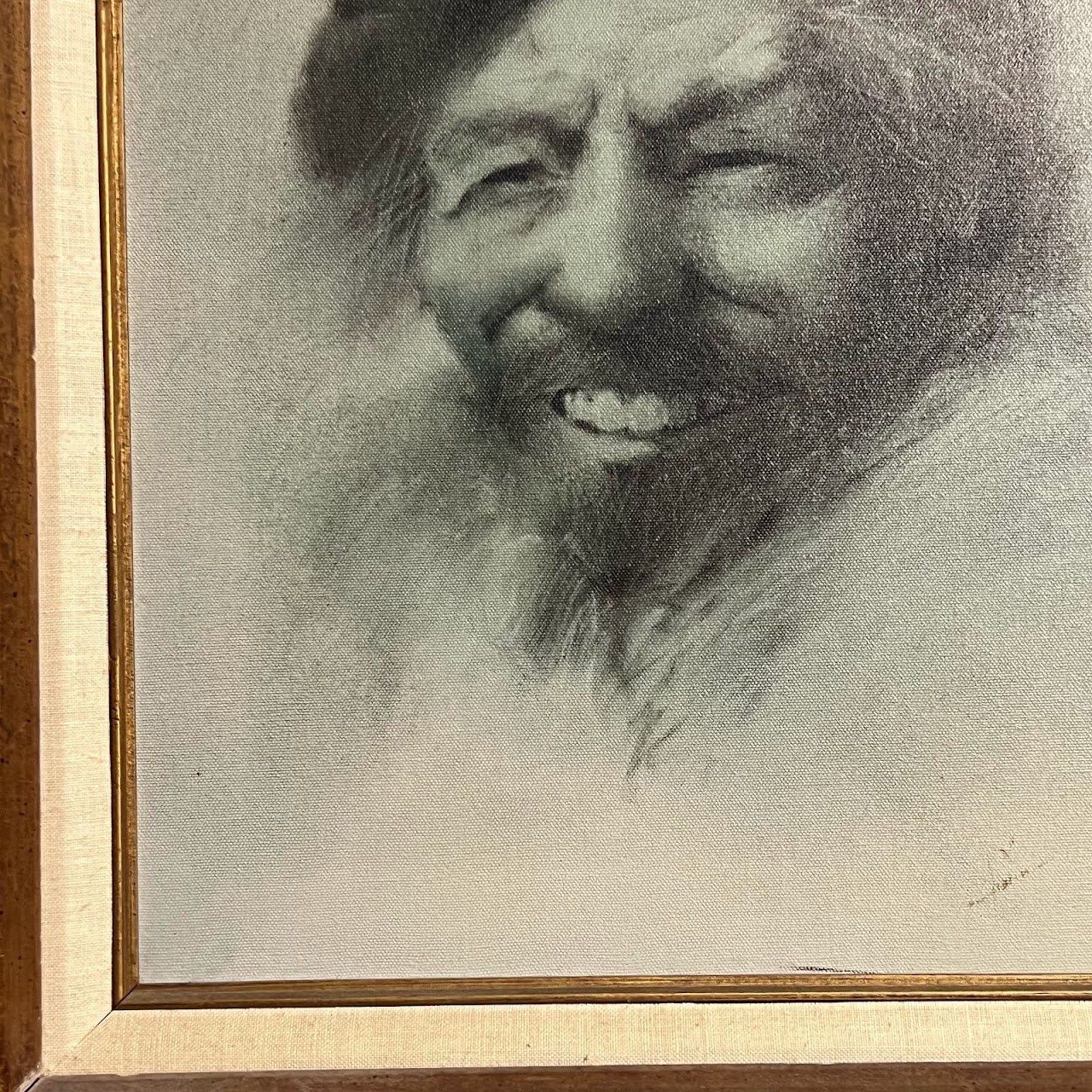 Monochrome Signed Oil Portrait Painting