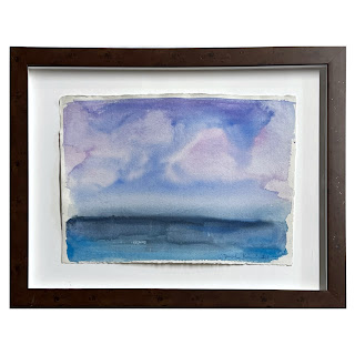 Daniela Kamiliotis 'Seascape' Signed  Watercolor Painting