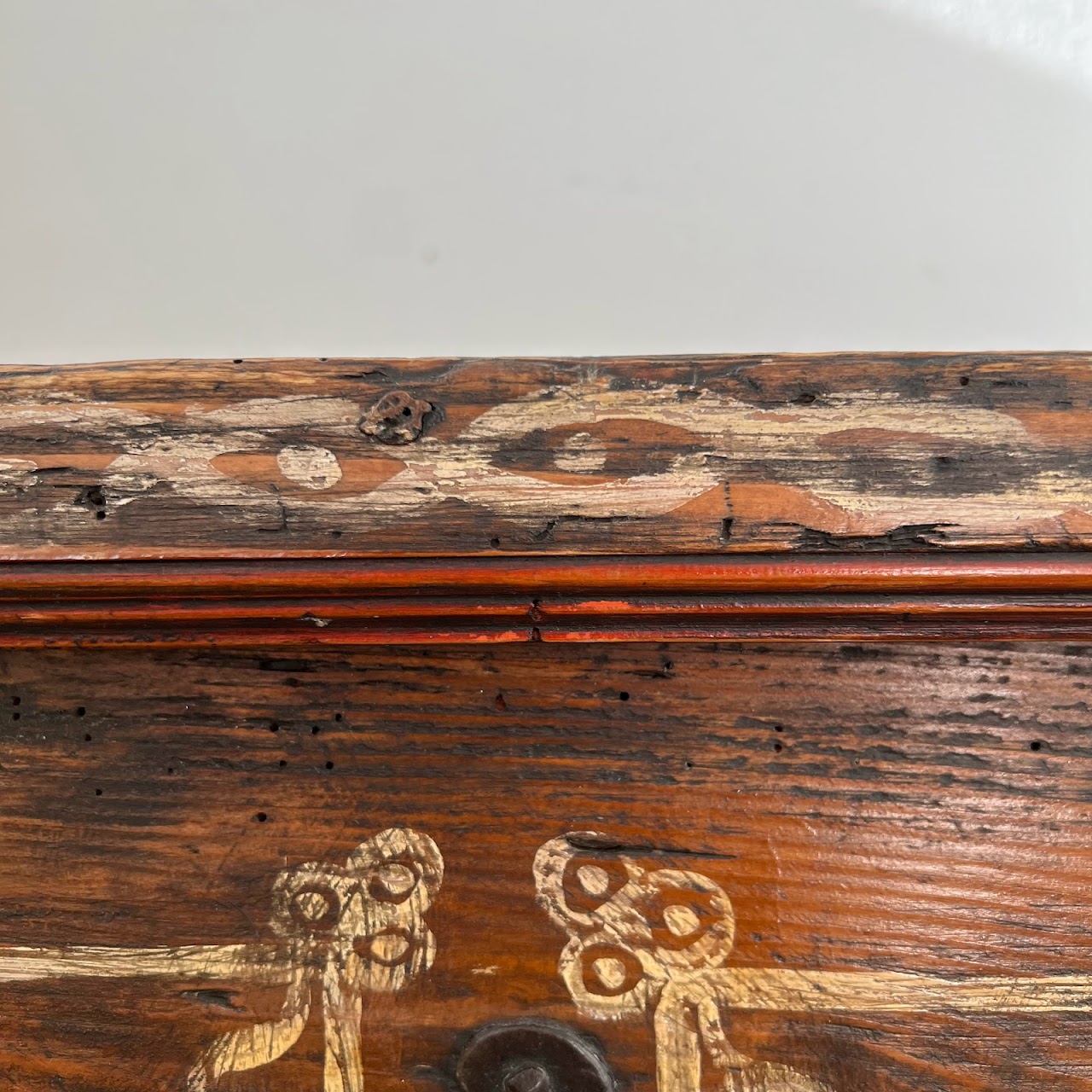 18th C. Alsatian Hand-Painted Wedding Chest