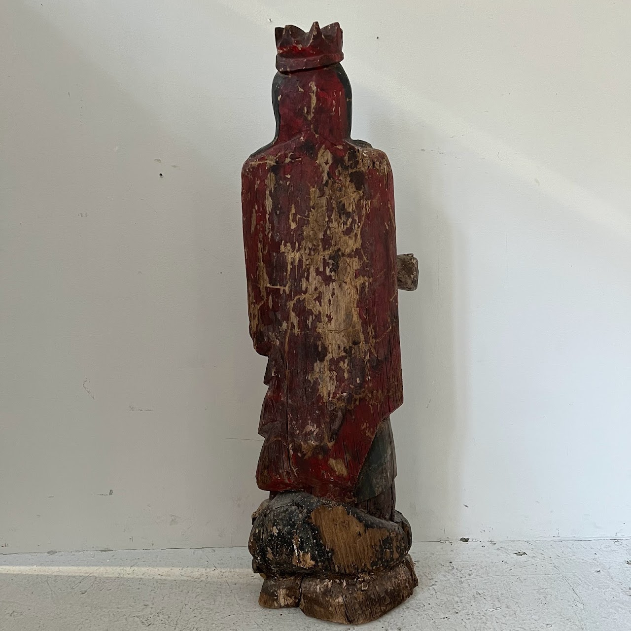 Carved Wooden Queen Statue