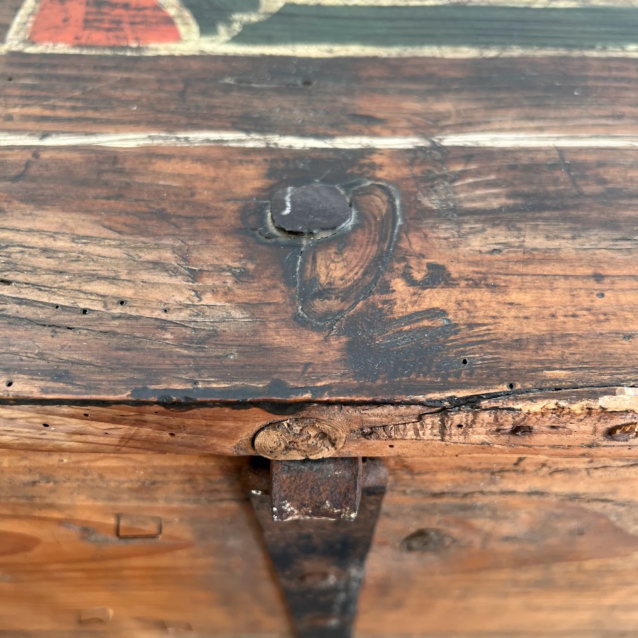 18th C. Alsatian Hand-Painted Wedding Chest