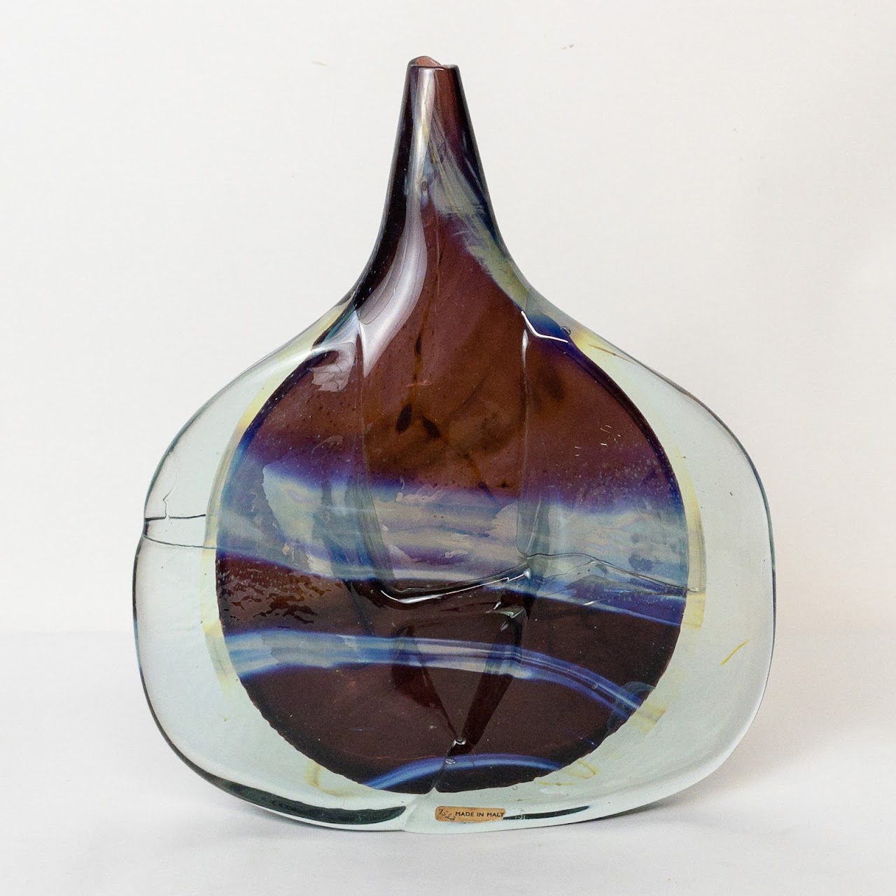 Michael Harris Signed Mdina Glass Vase