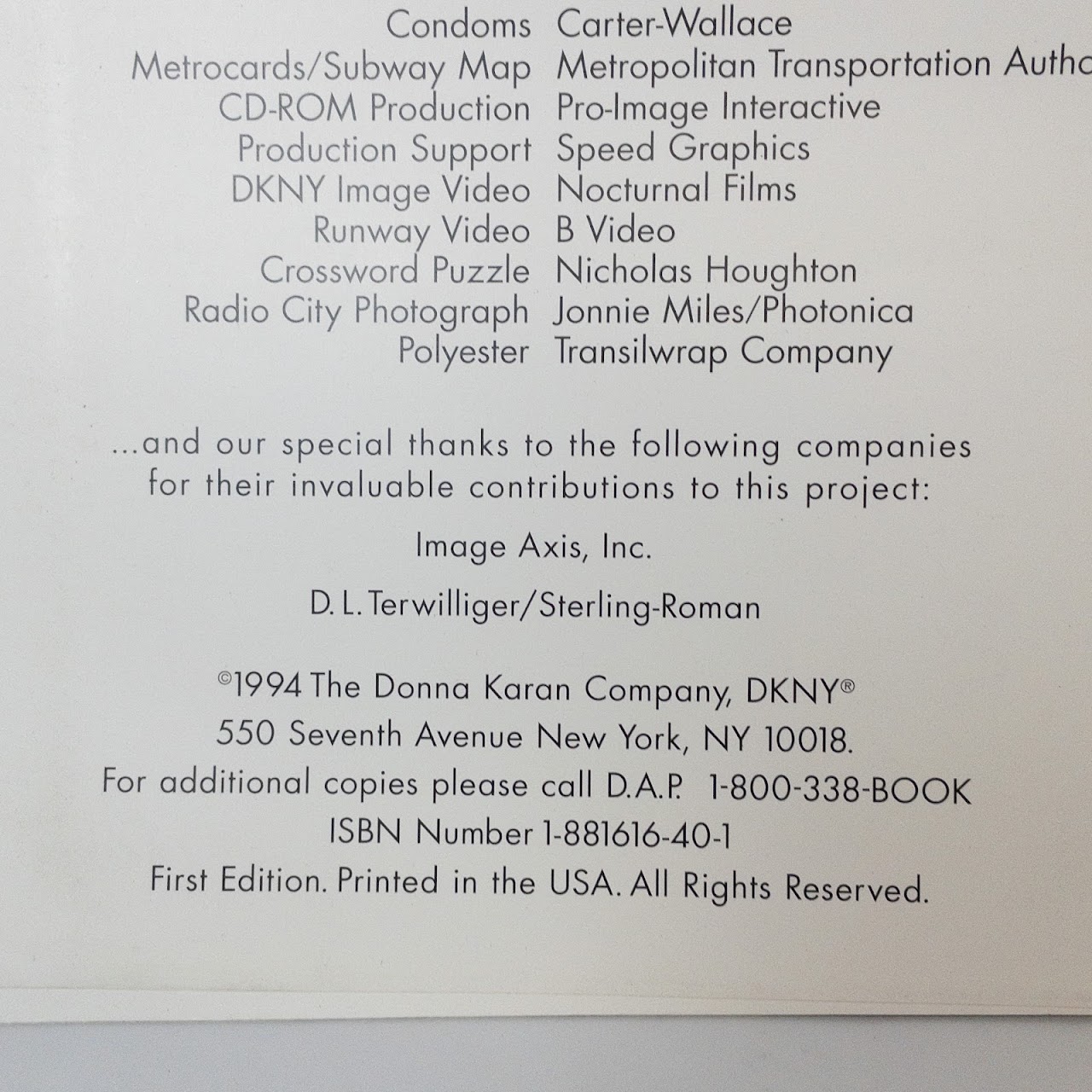 DKNY Vintage SIGNED Look Book  & CD-ROM Set