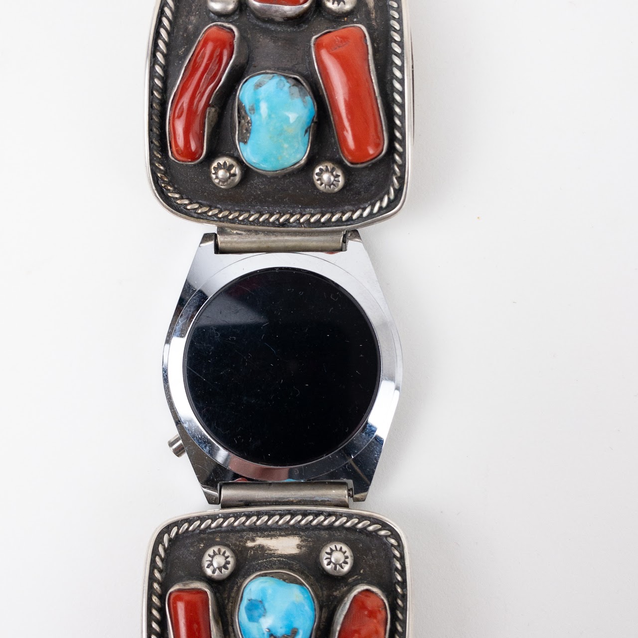 1970's LED Watch with Navajo Sterling Bracelet