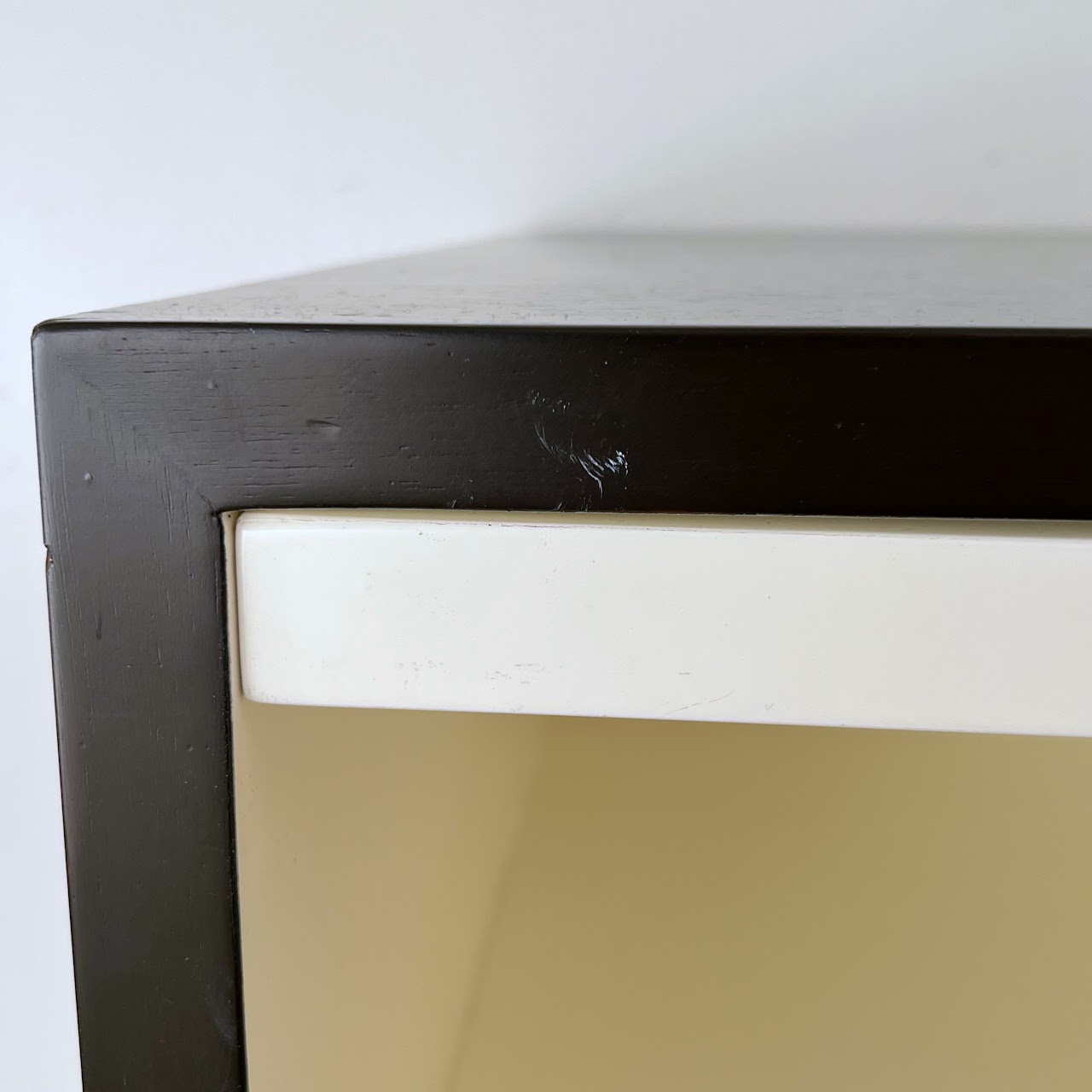 Contemporary Lacquered Front Two-Drawer End Table