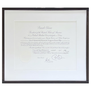 Barack Obama Signed Presidential Appointment Certificate