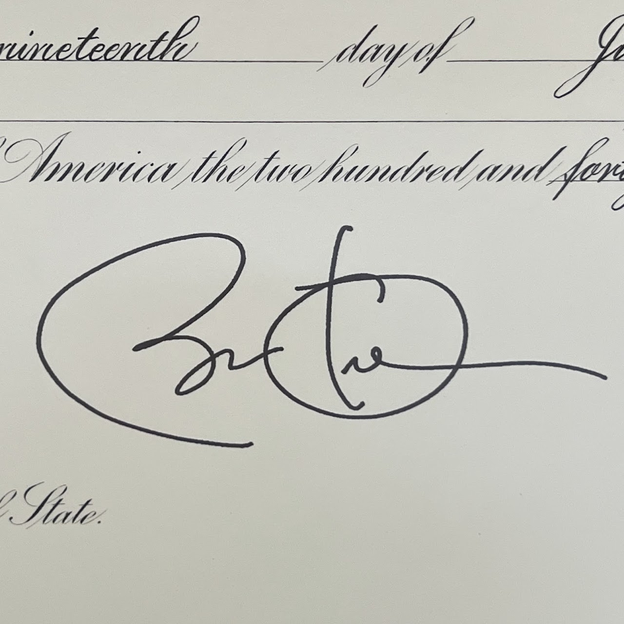 Barack Obama Signed Presidential Appointment Certificate