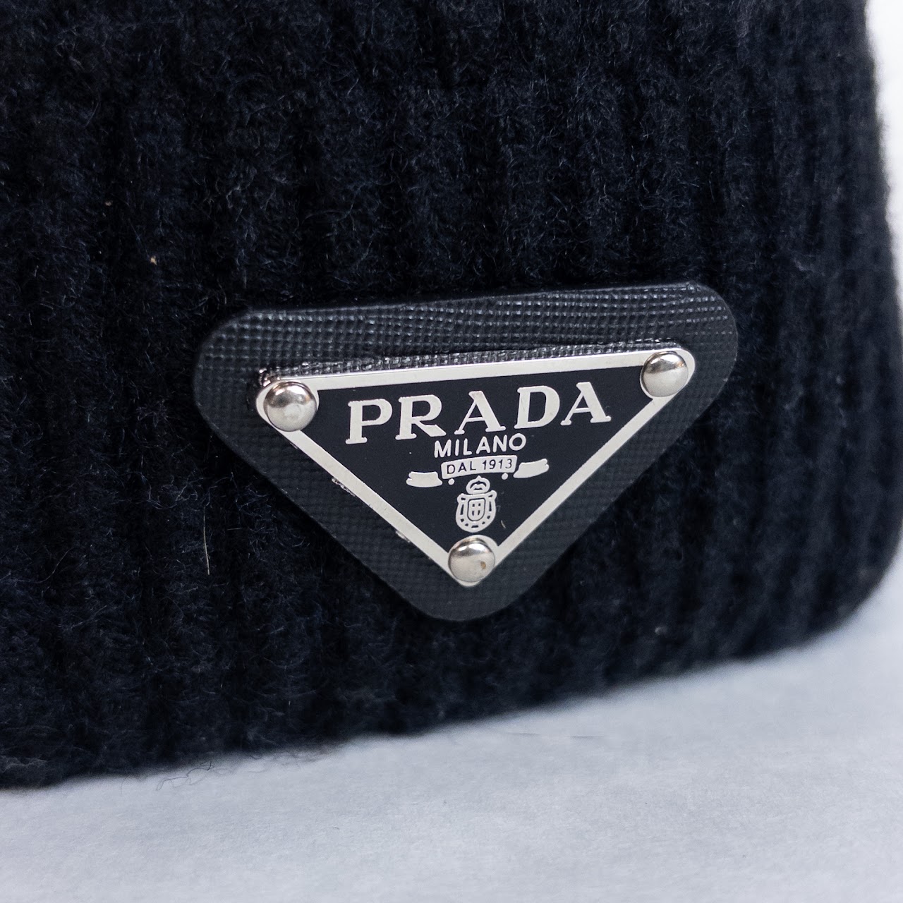 Prada Cable Knit Beanie