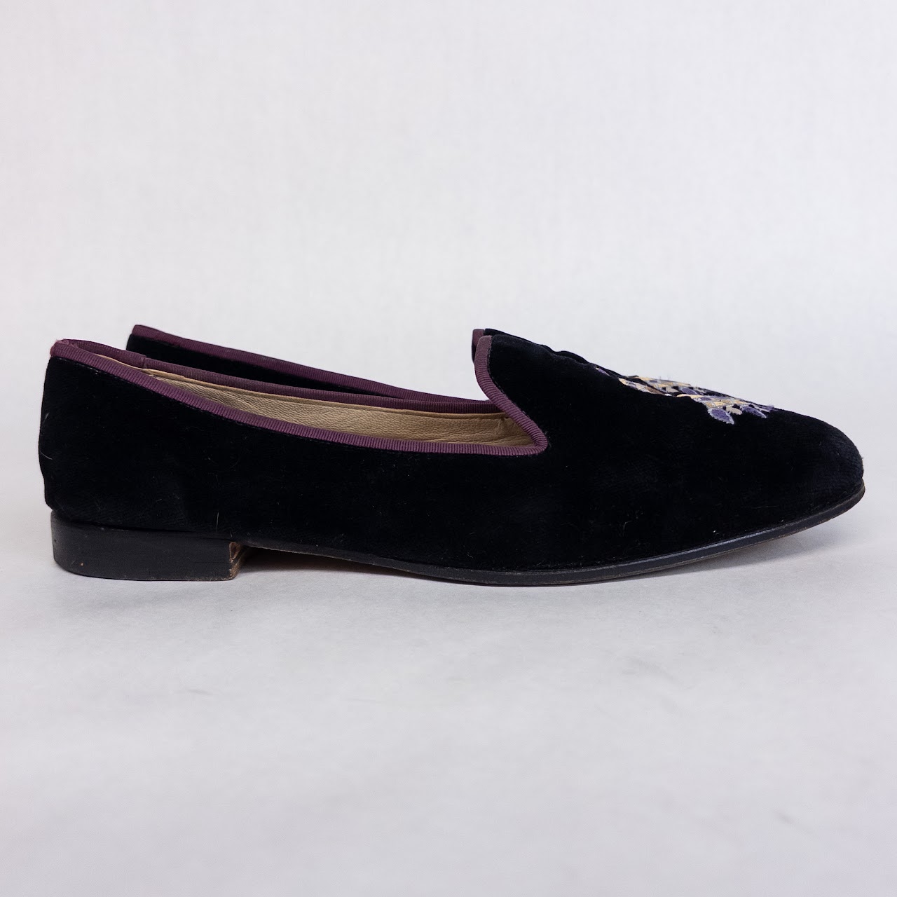 Stubbs & Wootton Embroidered Velvet Slippers