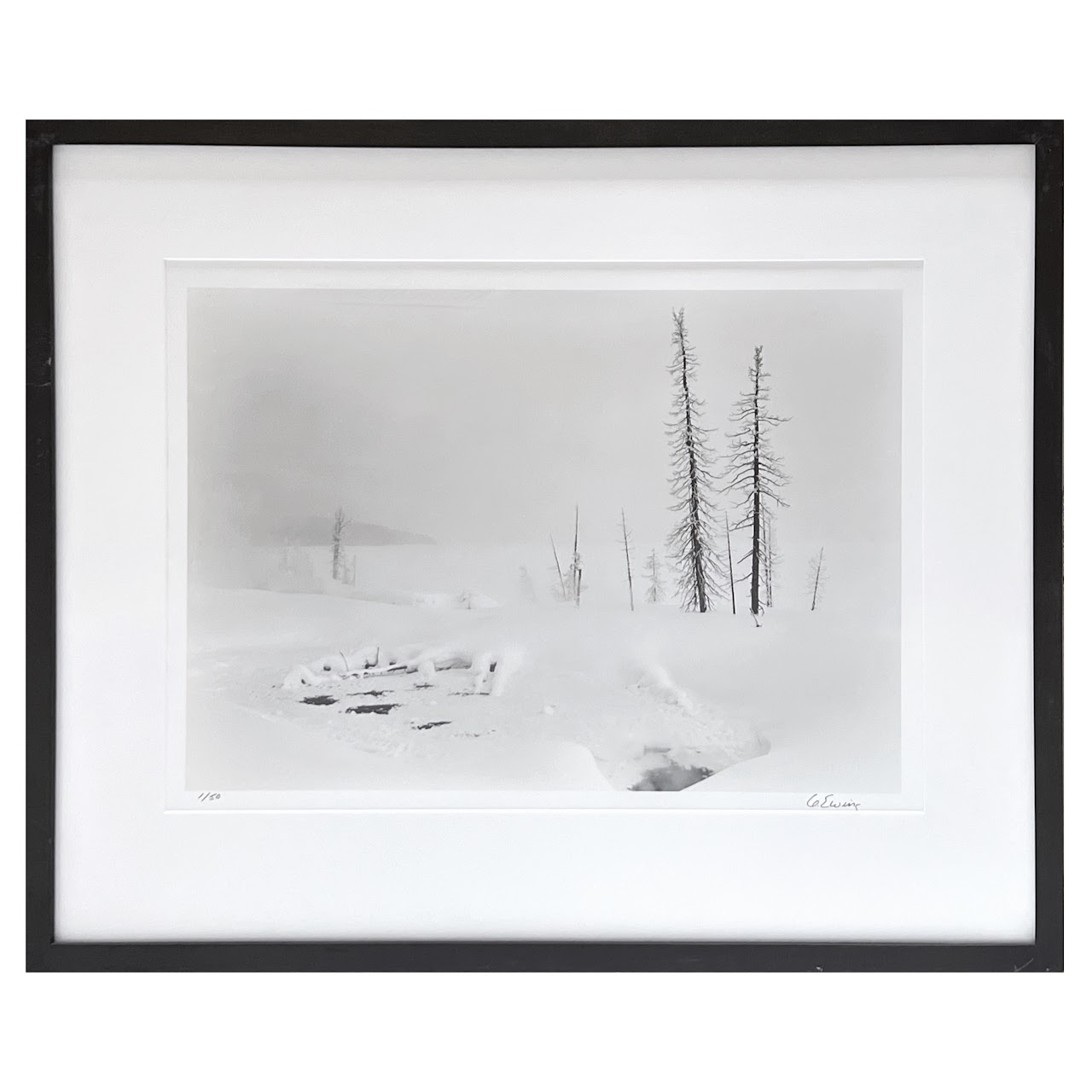 Gifford Ewing Signed Snowy Landscape Photograph #2