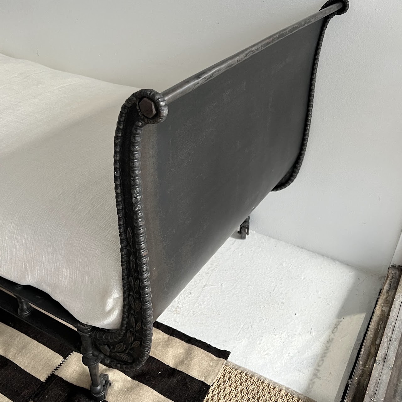 Restoration Hardware 19th C. French Empire Style Cast Iron Daybed