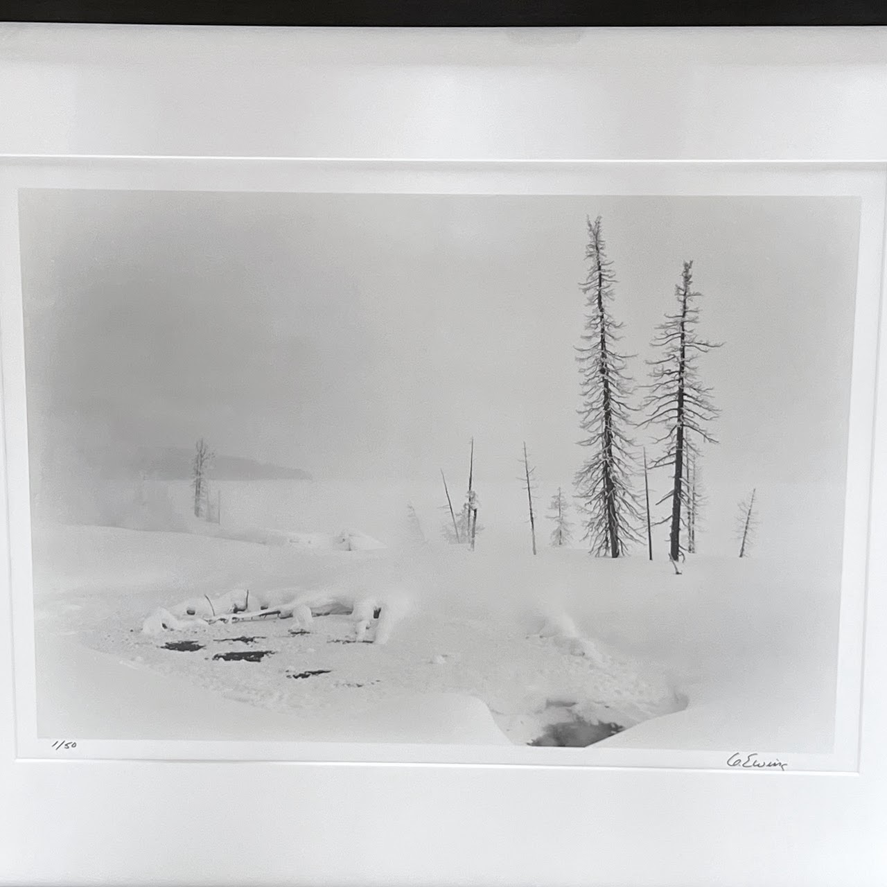 Gifford Ewing Signed Snowy Landscape Photograph #2